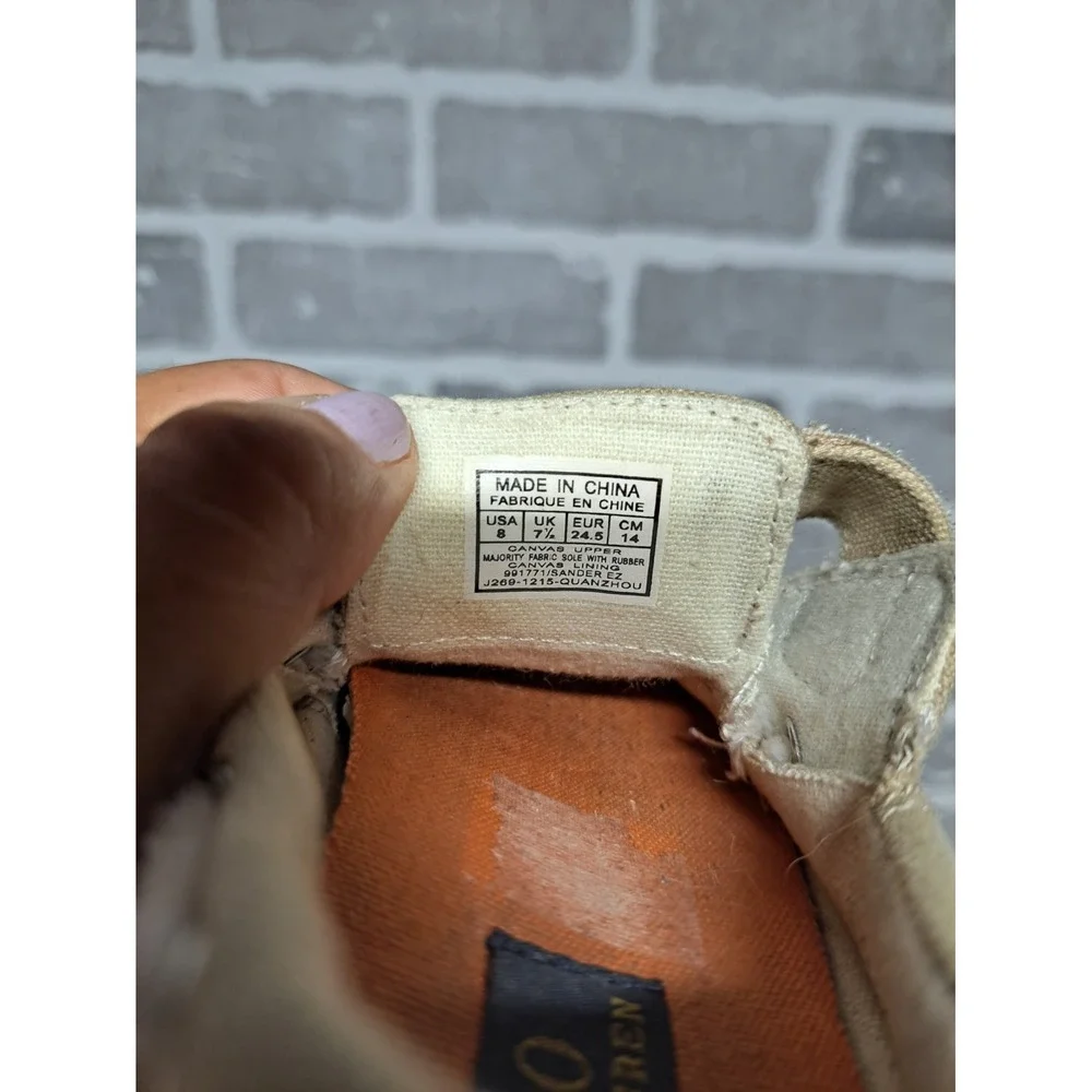 Polo Ralph‎ Lauren Toddler Boy's Boat Tan Shoes Size 8